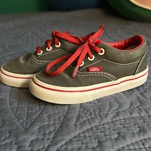 Vans toddler red grey